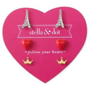 Stella & Dot Paris Trio Earring Set